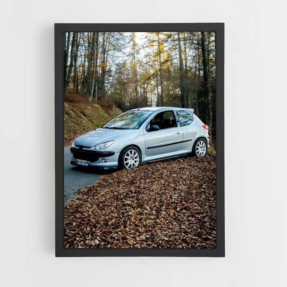 Poster Route Feuillue – affiche Peugeot (vue 2)